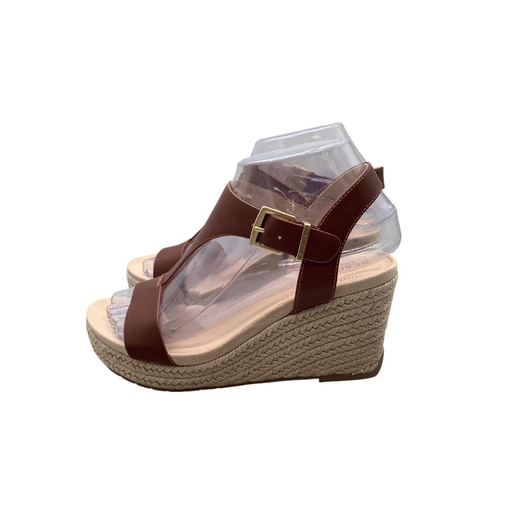 Kenneth Cole Reaction Card Wedge Tan Espadrille Sandals RLH8002SO Womens 5.5 NEW - Picture 2 of 8